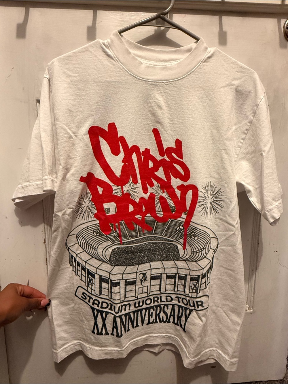 Chris Brown White Graphic Tour T-Shirt